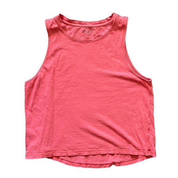 ATHLETA Organic Daily Crop Tank Pink/Orange/Coral Size Small - Picture 1 of 3